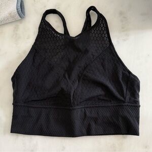 Lululemon black high-neck long-line special edition sports bra